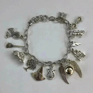 Harry Potter 12 Charm Silver & Gold Bracelet NWT